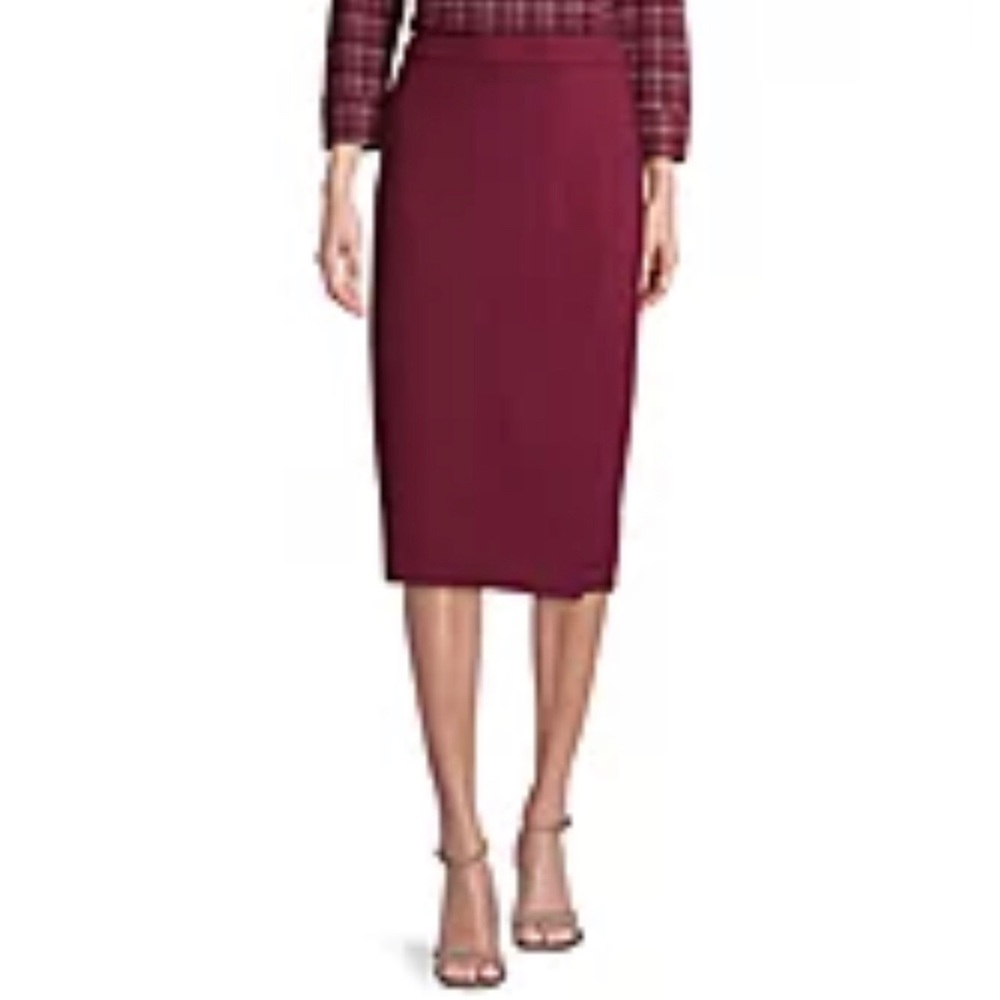 Liz Claiborne Wrap Midi Skirt in Wine Size 6